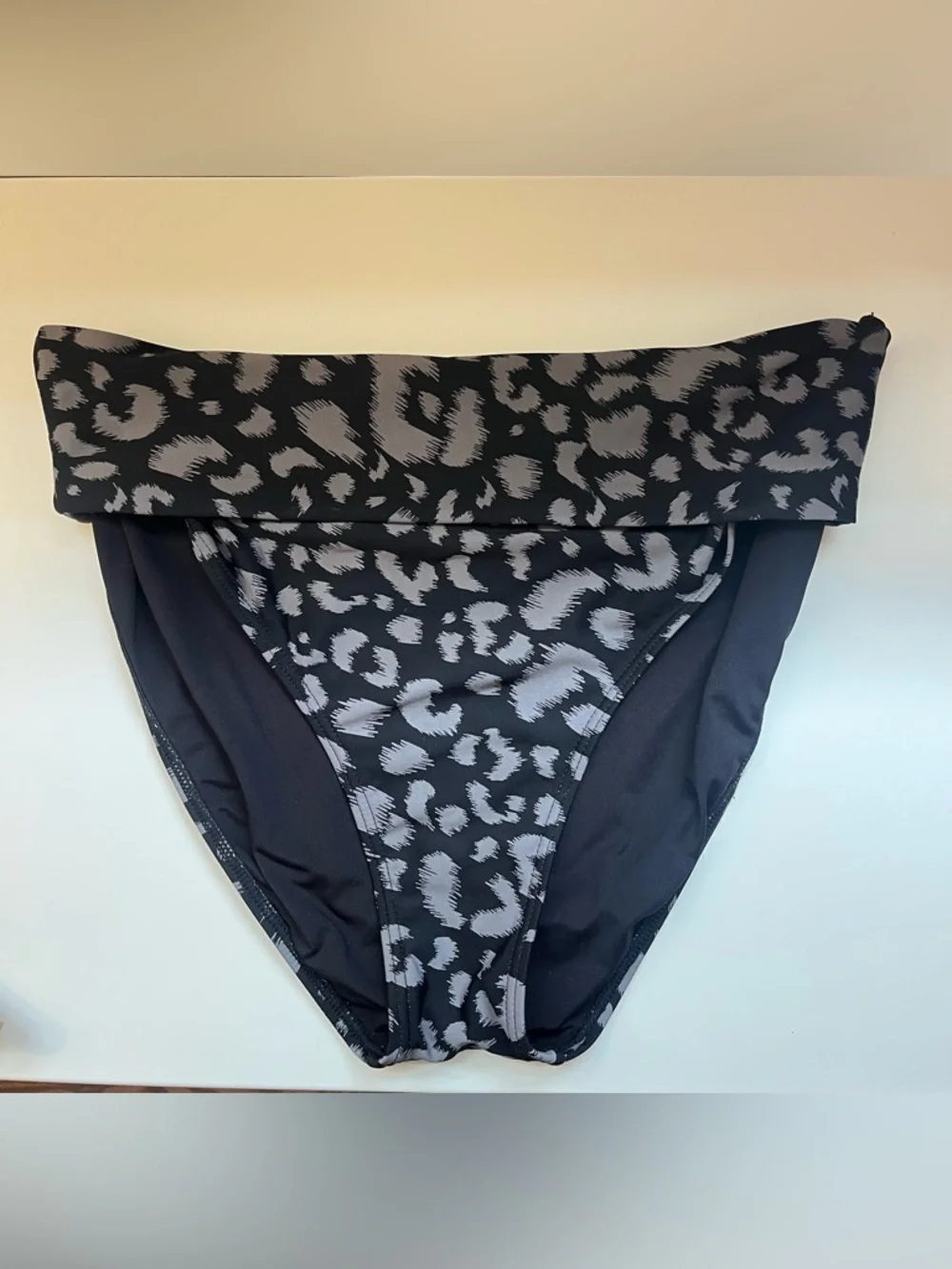 Sunsets High Waist Leopard Print Swim Bottoms Black and Gray size 16 - Picture 7 of 7